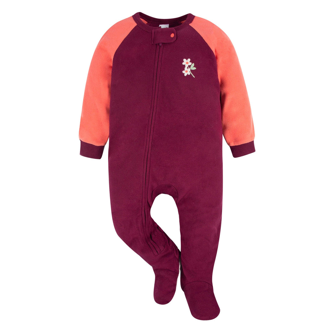 2-Pack Baby & Toddler Girls Flower Toss Fleece Pajamas – Gerber