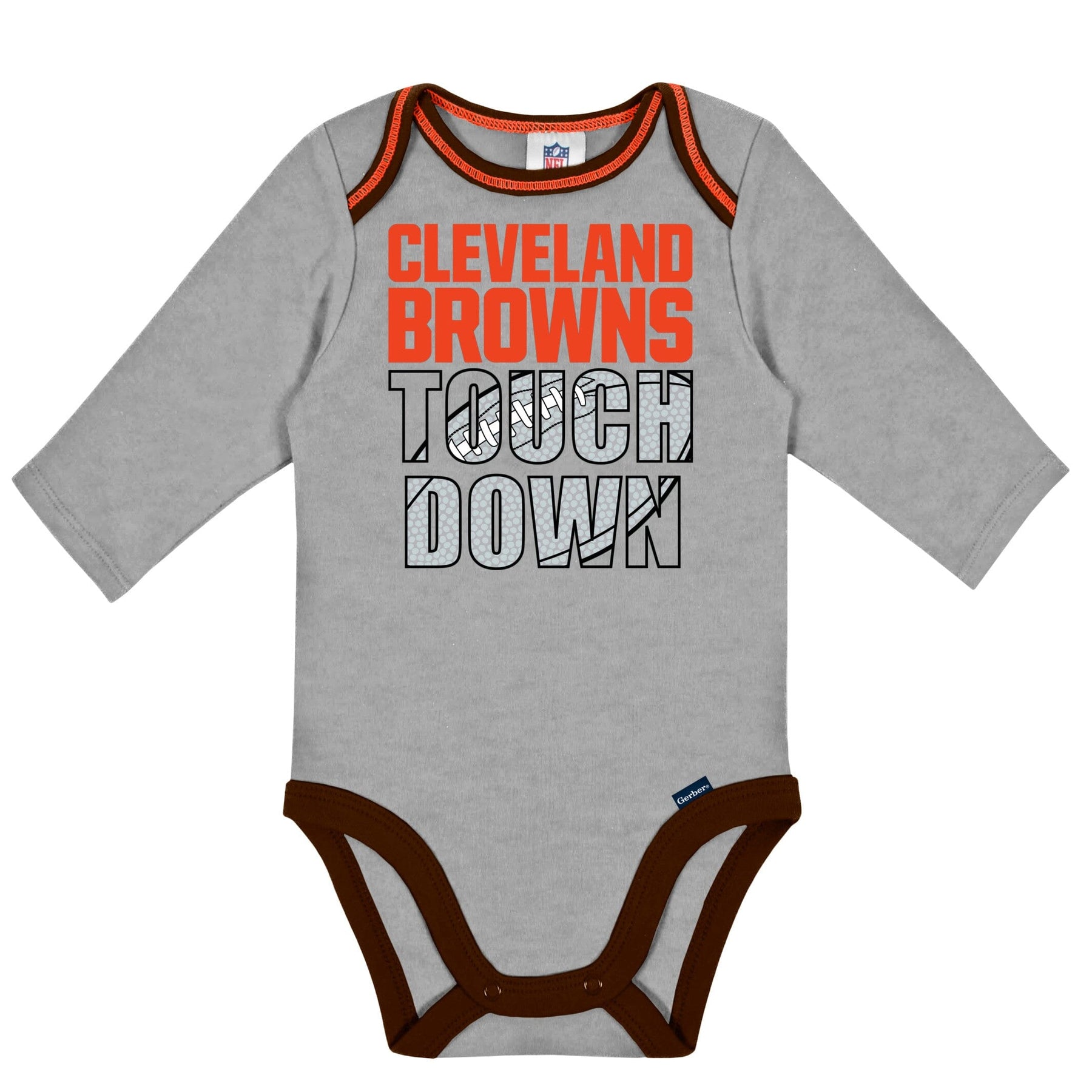 NFL Baby Boys Cleveland Browns Jersey Bodysuit - 3-6mo