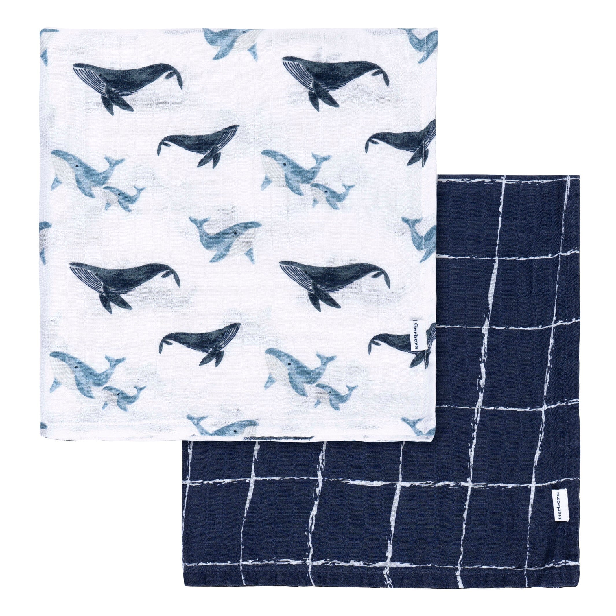 Gerber Baby Muslin Blankets Coastal Calm 2 Pack