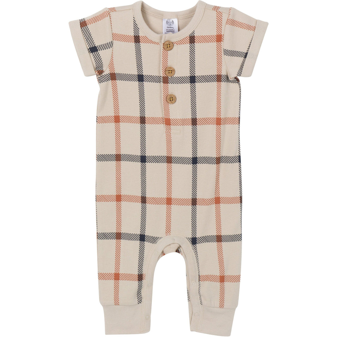 2-Pack Baby Boys Plaid Romper