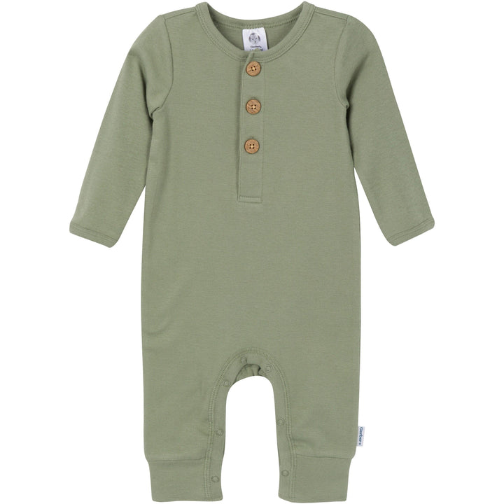 2-Pack Baby Boys Rust/Olive Romper