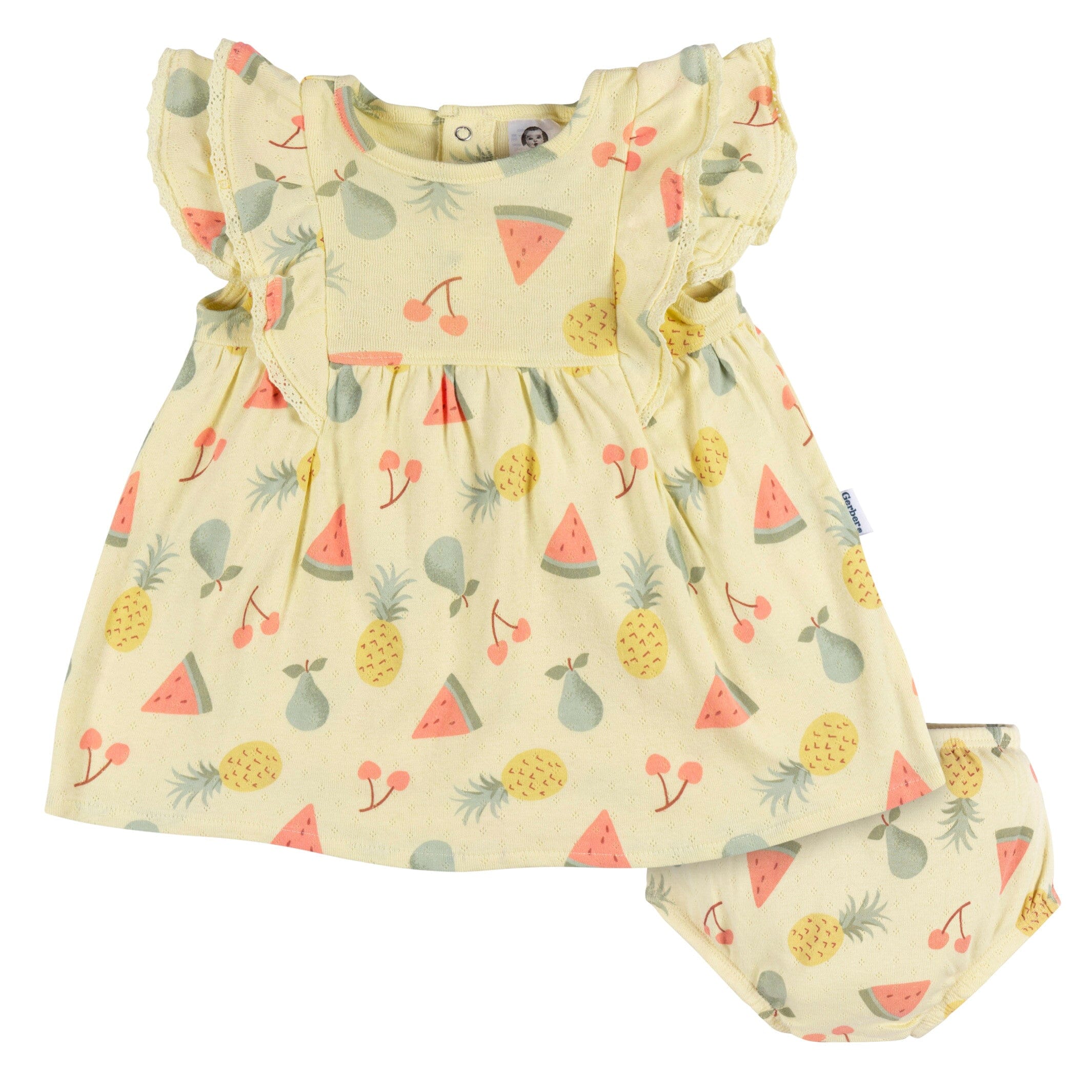 2-Piece Baby Girls Fruit Dress & Diaper Cover Set – Gerber Childrenswear