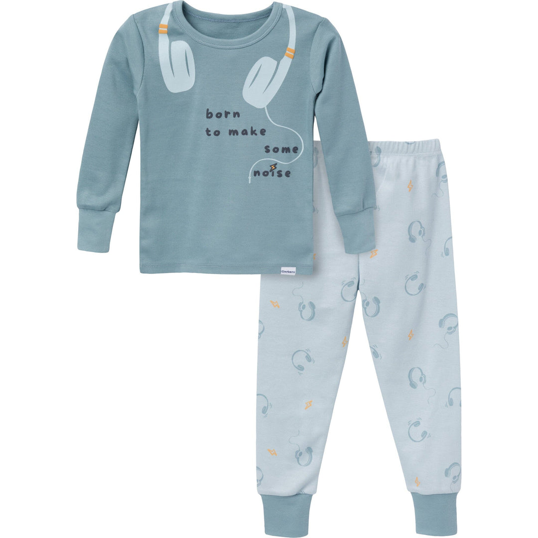 2-Piece Baby & Toddler Boys Music Long Sleeve Pajama Set