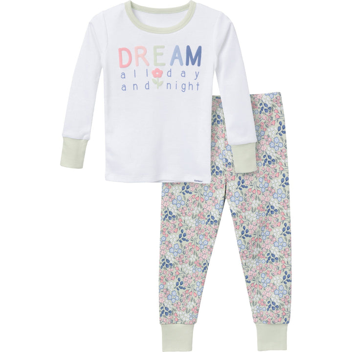 2-Piece Baby & Toddler Girls Ditsy Floral Long Sleeve Pajama Set