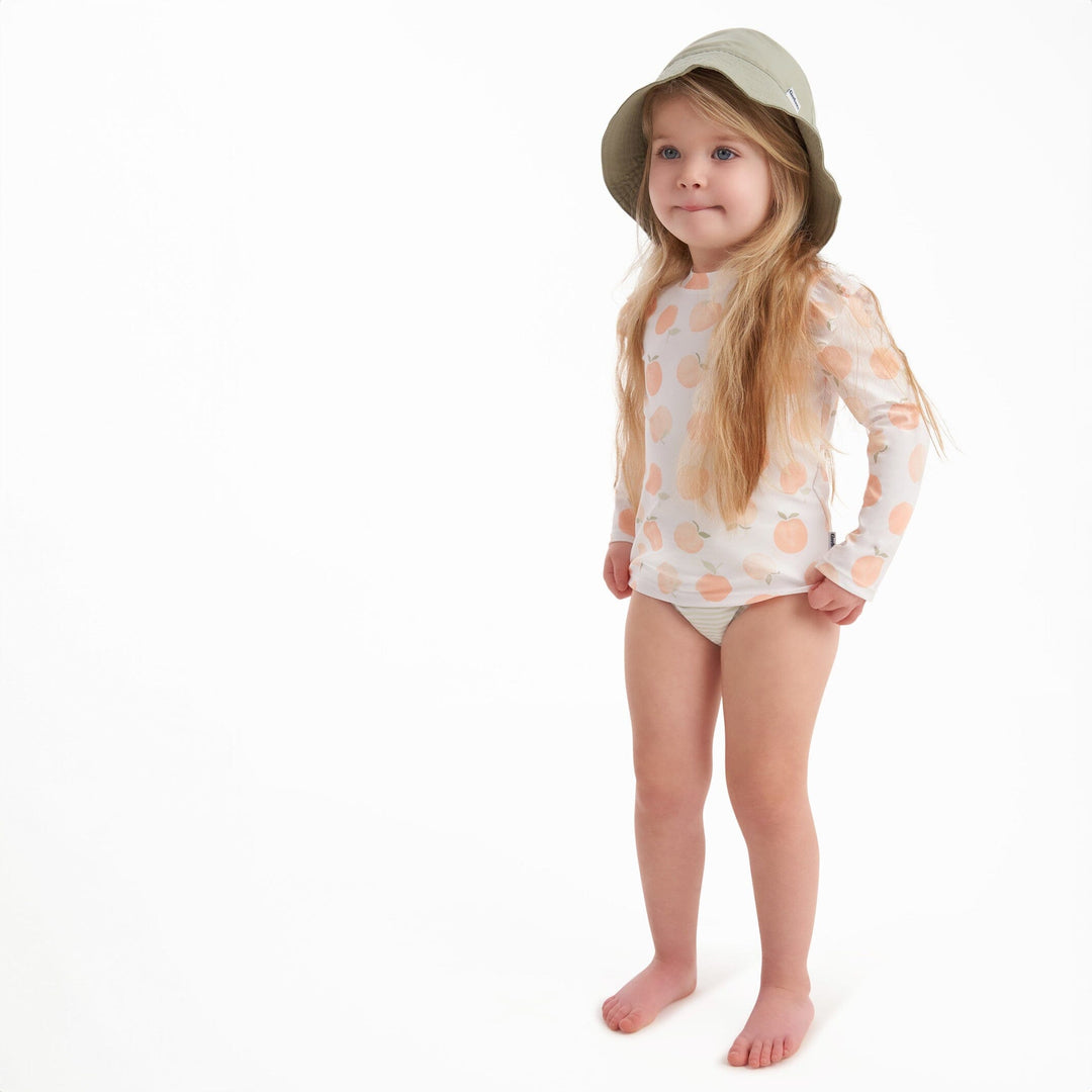  Girls Long Sleeve Swimsuit Toddler Rash Guard 2-Piece