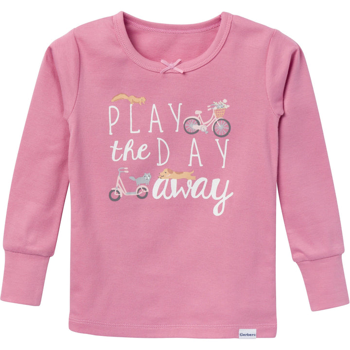 2-Piece Baby & Toddler Girls Playground Long Sleeve Pajama Set