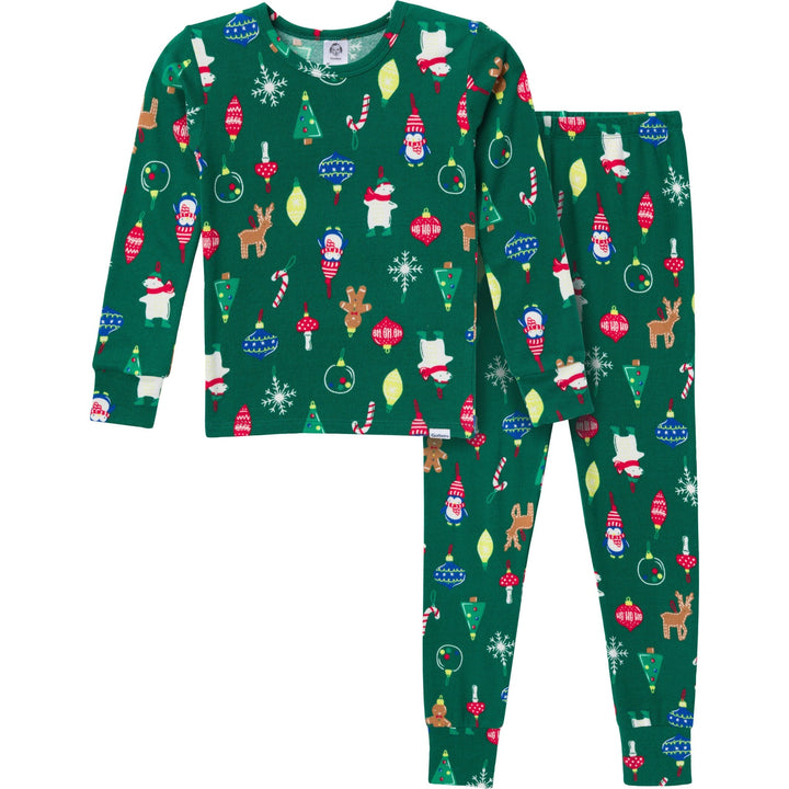 2-Piece Kids Neutral Ornaments Holiday Family Pajamas