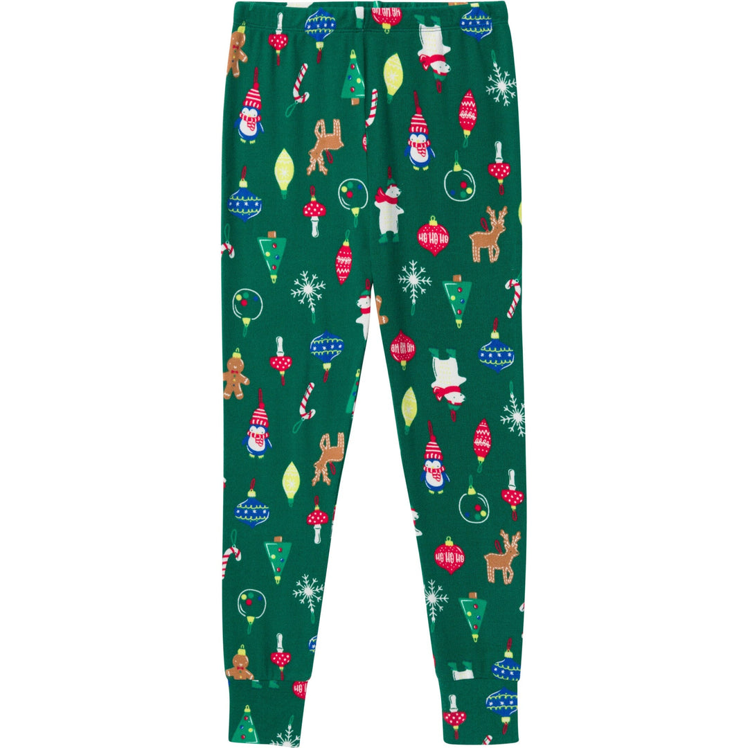 2-Piece Kids Neutral Ornaments Holiday Family Pajamas