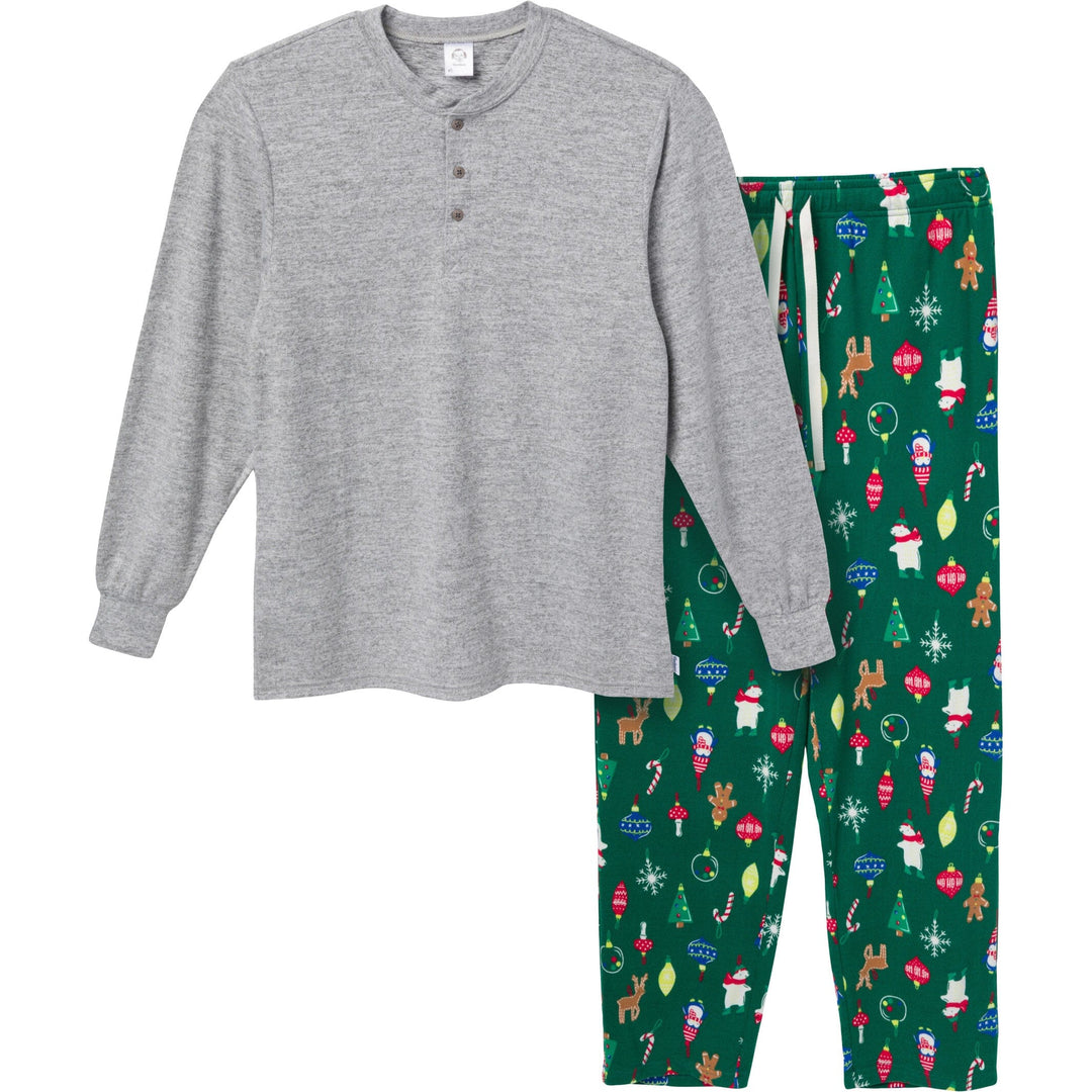 2-Piece Men's Ornaments Holiday Family Pajamas