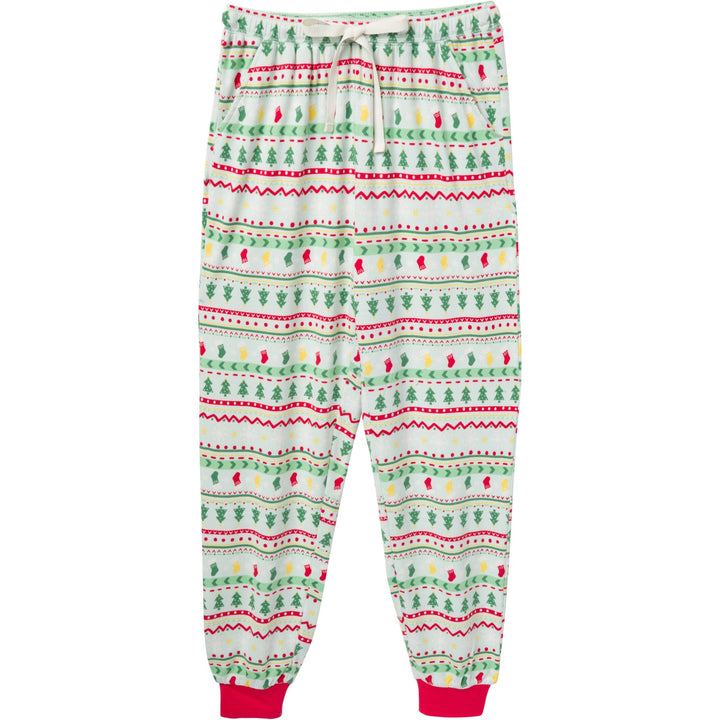 2-Piece Womens Oh What Fun FairIsle Holiday Family Pajamas