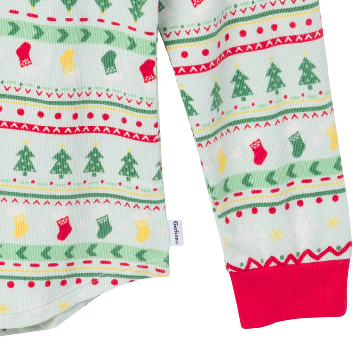 2-Piece Womens Oh What Fun FairIsle Holiday Family Pajamas