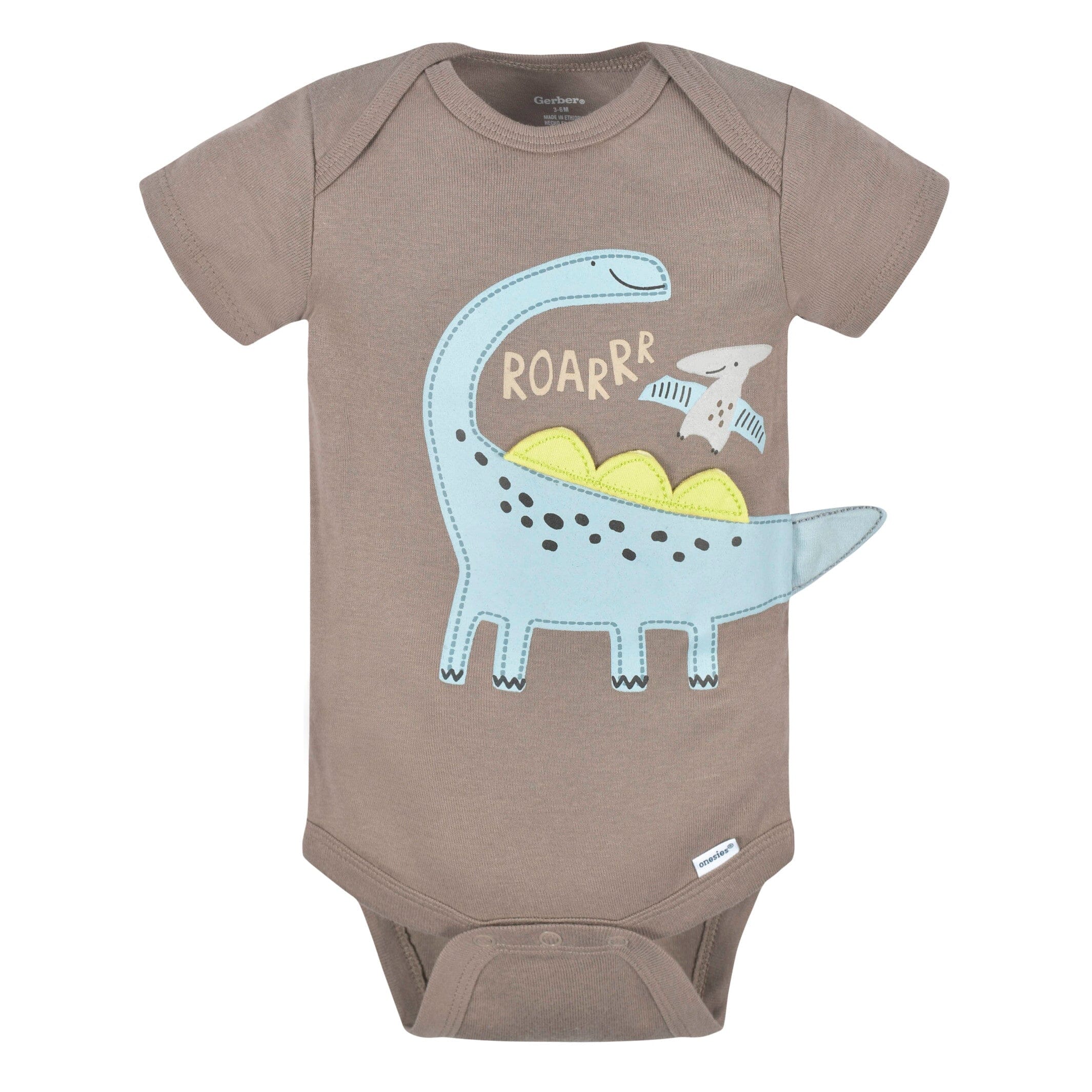 3-Pack Baby Boys Dino Short Sleeve Onesies® Bodysuits – Gerber ...