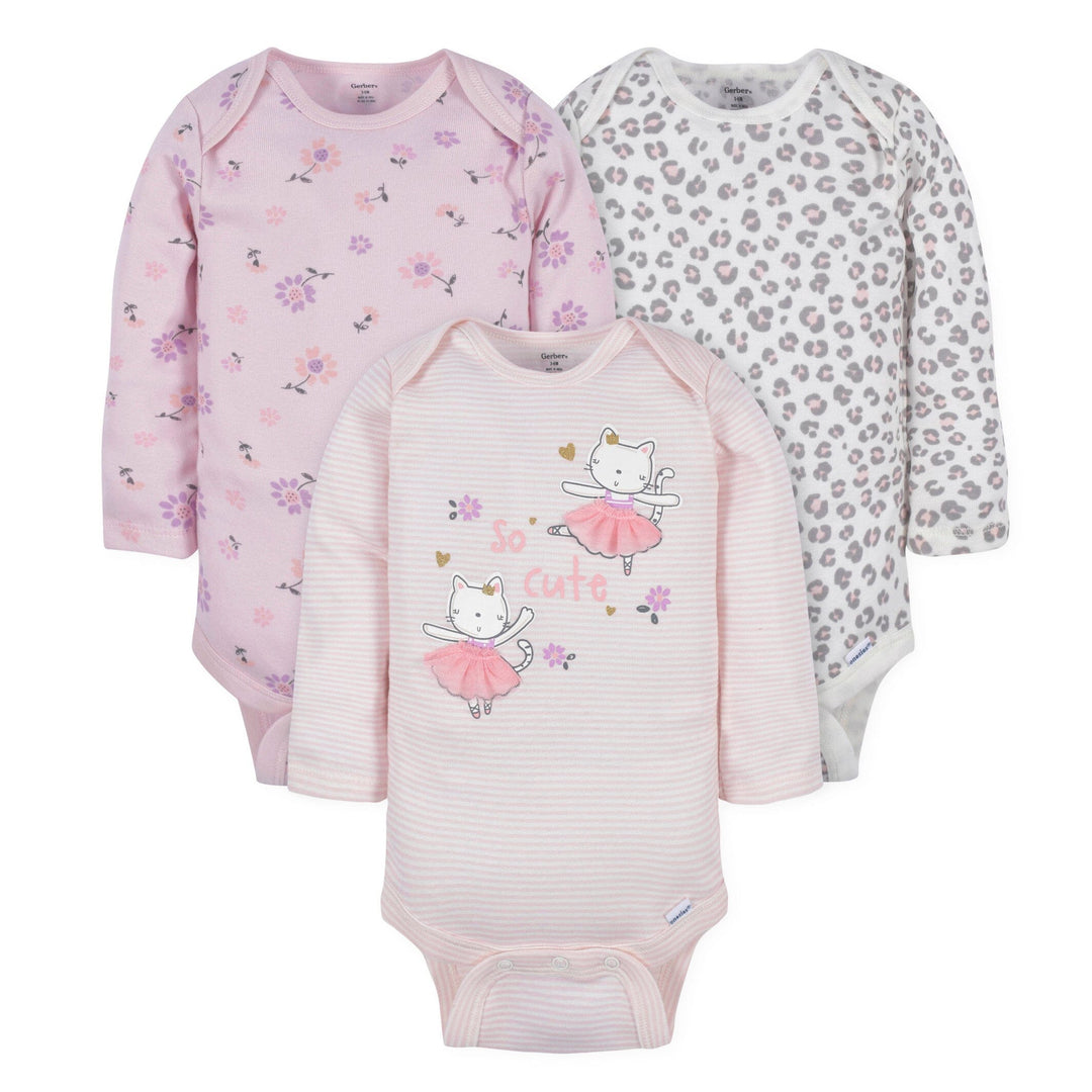 Baby Girls' Bodysuits with Straps - Set of 3 variante 1