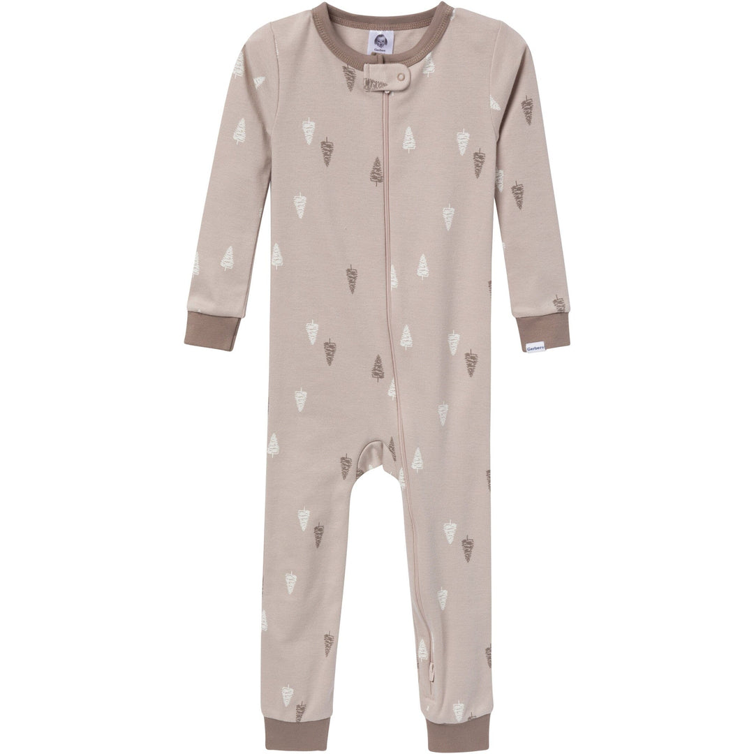 3-Pack Baby & Toddler Boys Moose & Trees Snug Fit Footless Pajamas