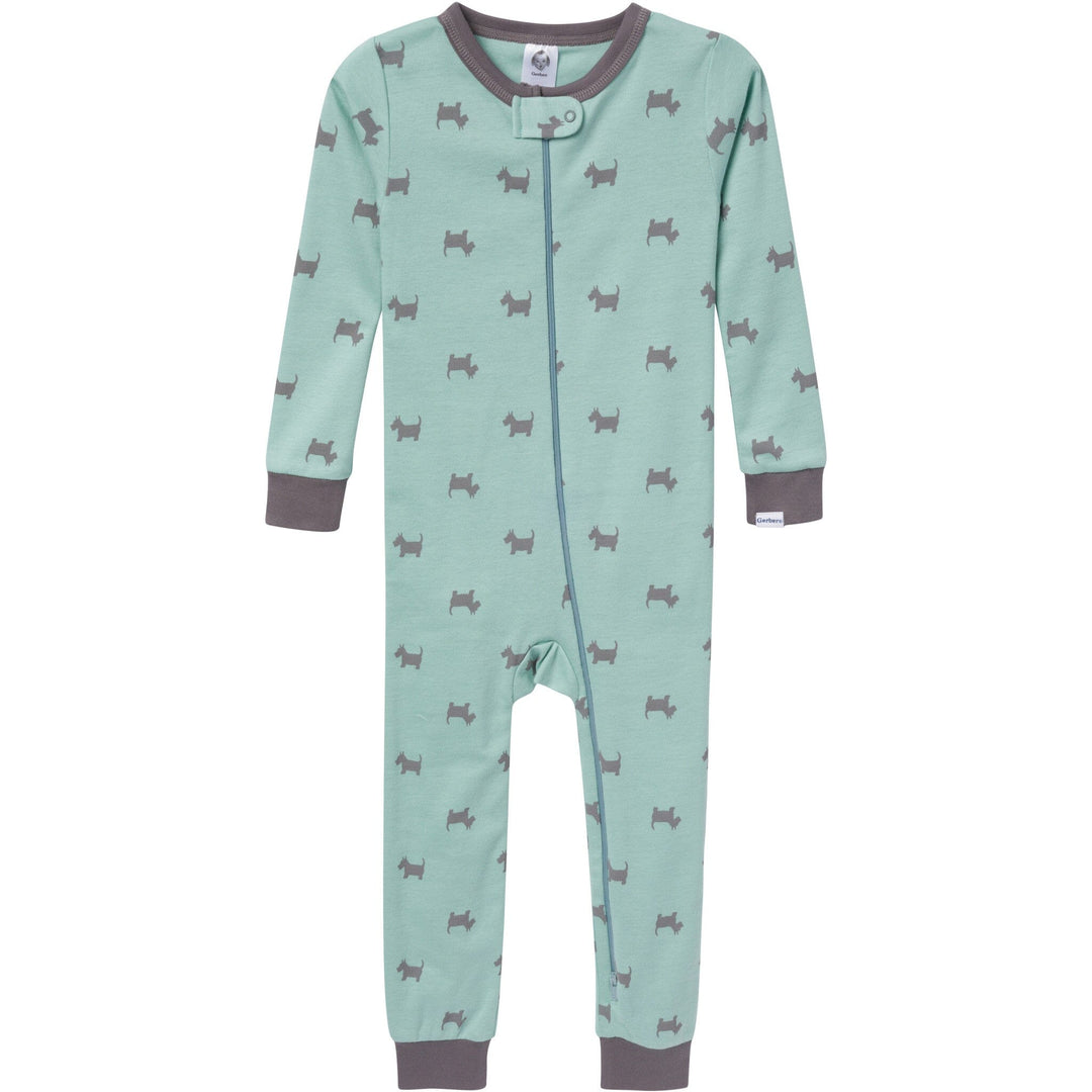 3-Pack Baby & Toddler Neutral Dog Snug Fit Footless Pajamas