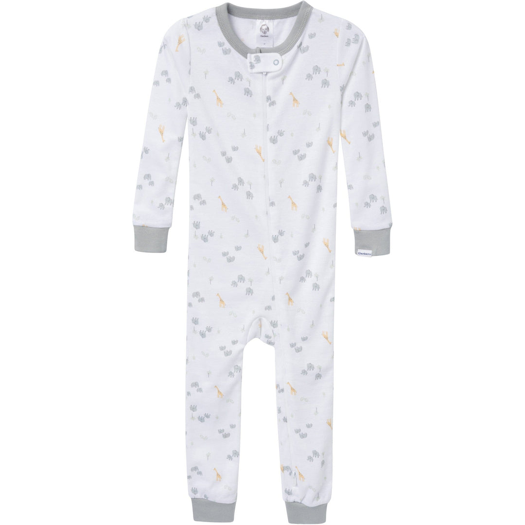 3-Pack Baby & Toddler Neutral Safari Snug Fit Footless Pajamas