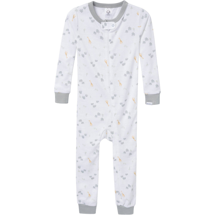 3-Pack Baby & Toddler Neutral Safari Snug Fit Footless Pajamas