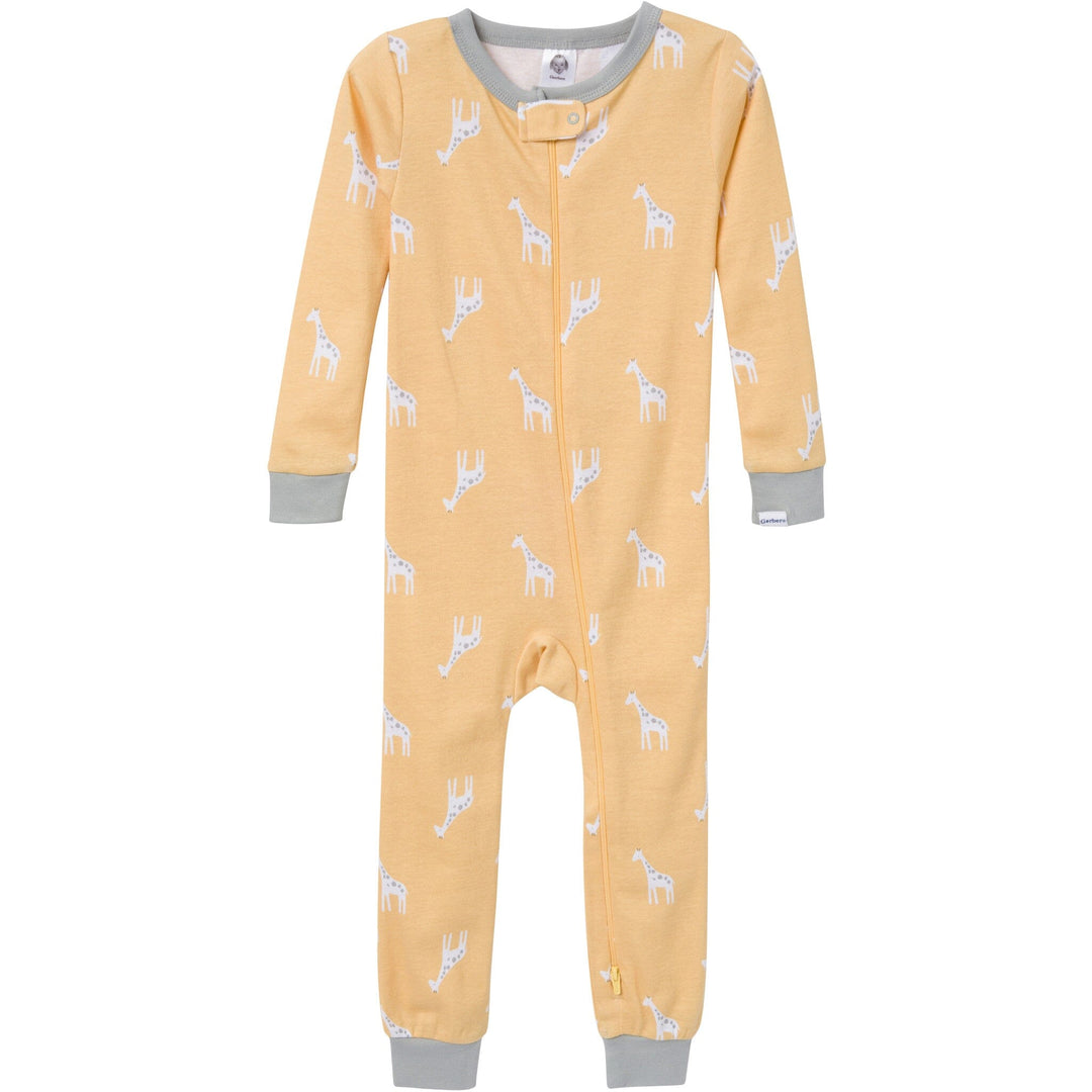 3-Pack Baby & Toddler Neutral Safari Snug Fit Footless Pajamas