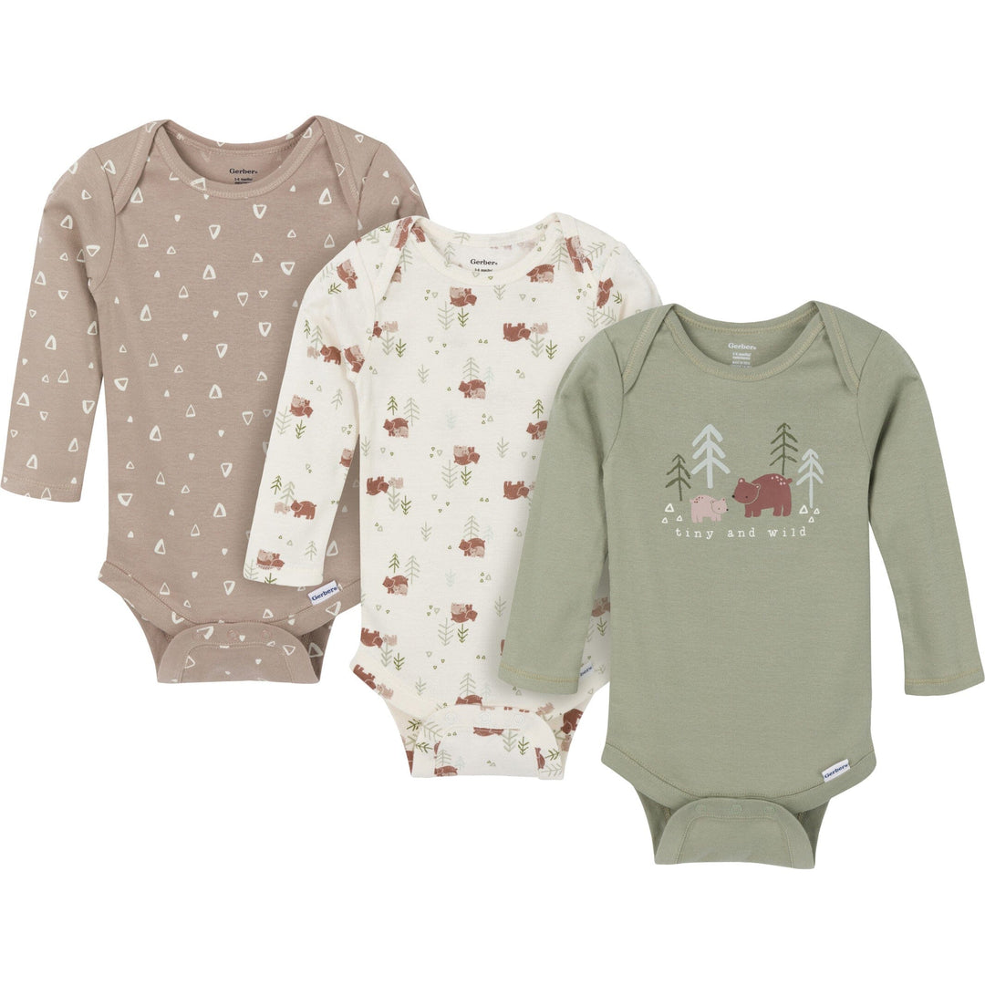 3-Pack Baby Boys Tiny & Wild Onesies® Bodysuits