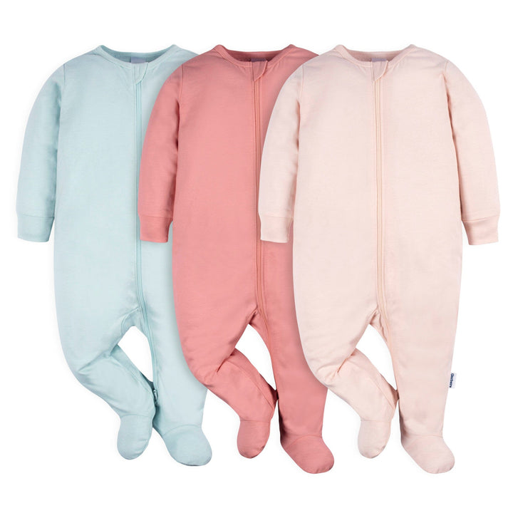 3-Pack Baby Girls Pink & Green Sleep 'N Plays