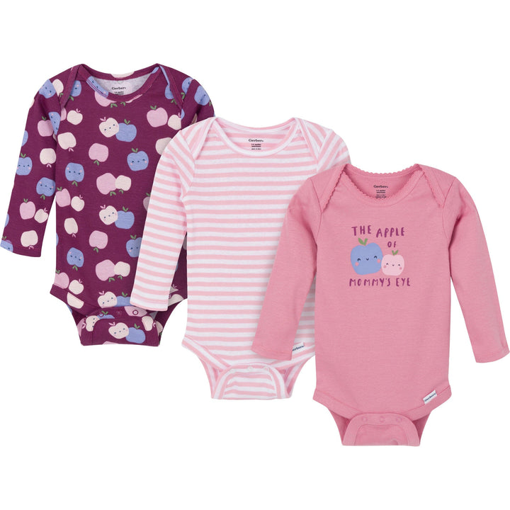 3-Pack Baby Girls Apple Of Mommy'S Eye Onesies® Bodysuits