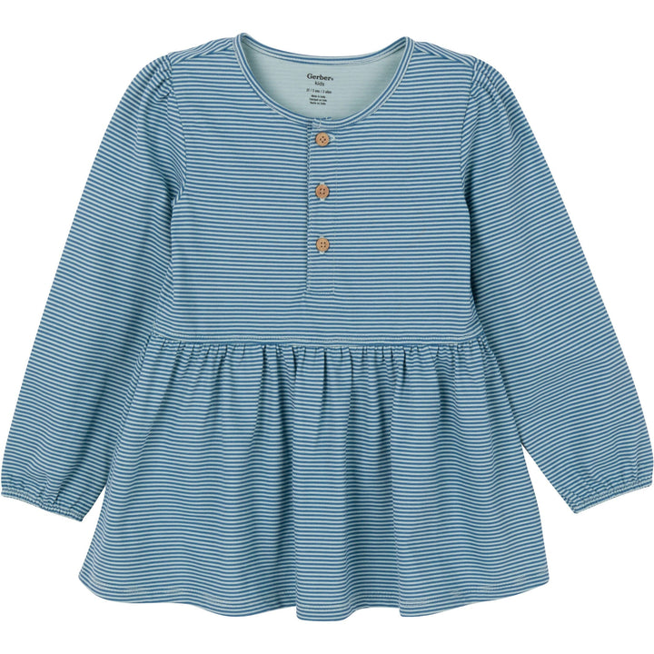 3-Piece Toddler Girls Blue Tunics and Leggings