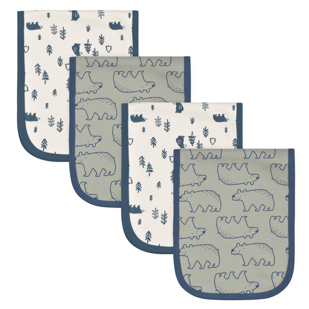 4- Baby Boys Bear Burp Cloths