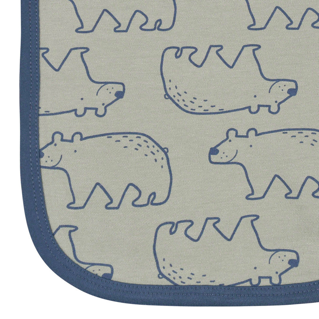 4- Baby Boys Bear Burp Cloths