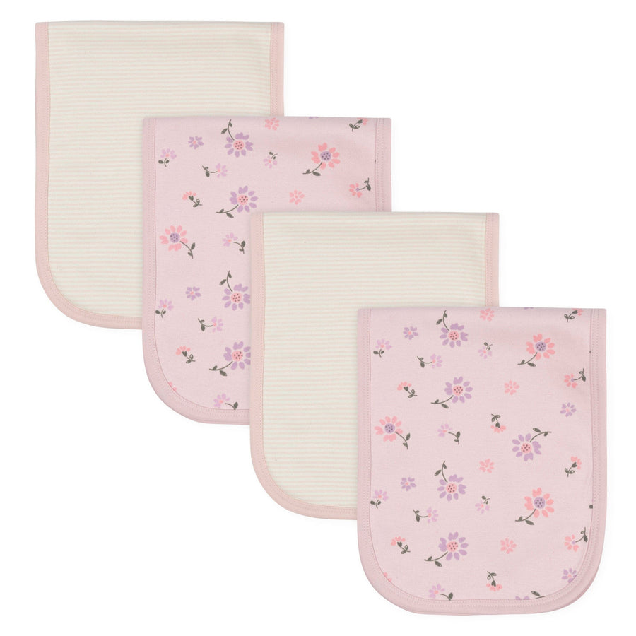 4- Baby Girls Ballerina Burp Cloths