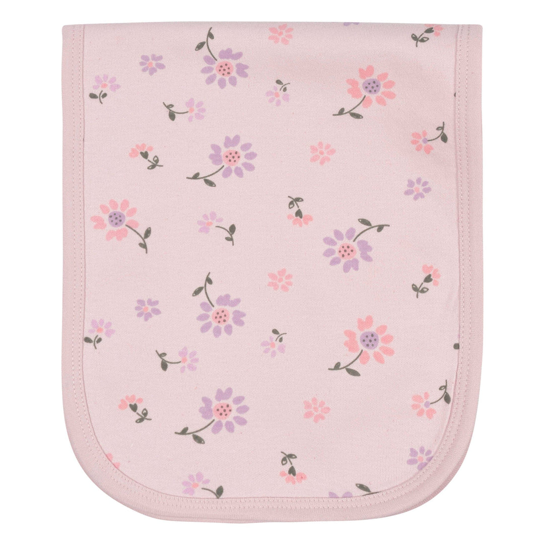 4- Baby Girls Ballerina Burp Cloths