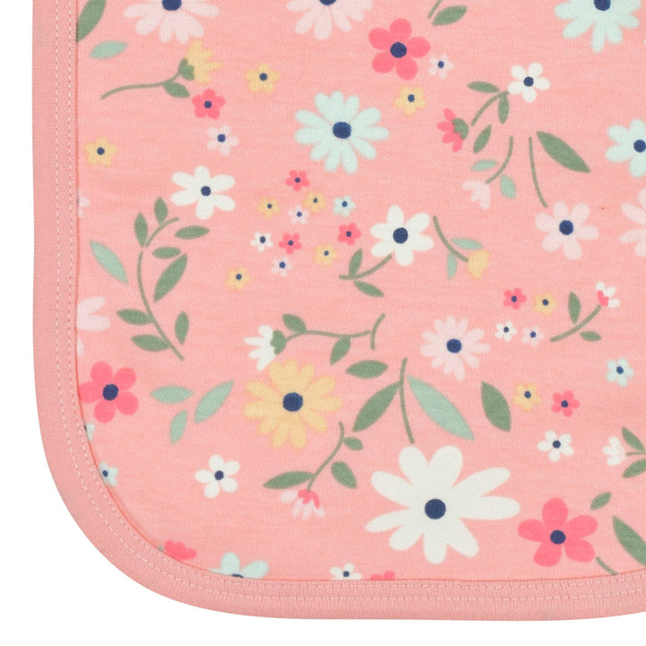 4- Baby Girls Fox Burp Cloths