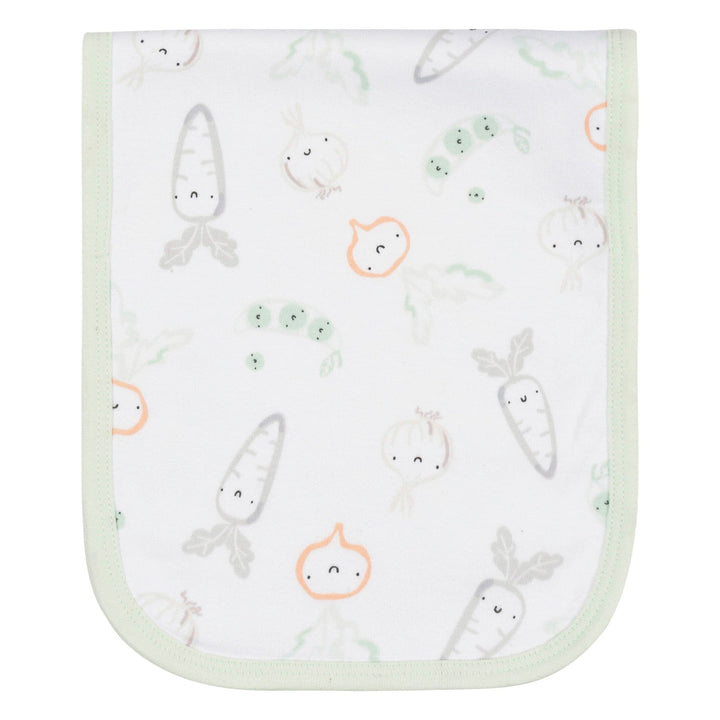 4- Baby Neutral Vegetables Burp Cloths