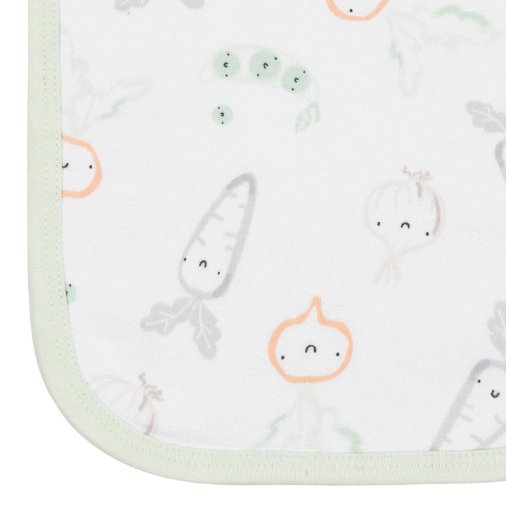 4- Baby Neutral Vegetables Burp Cloths