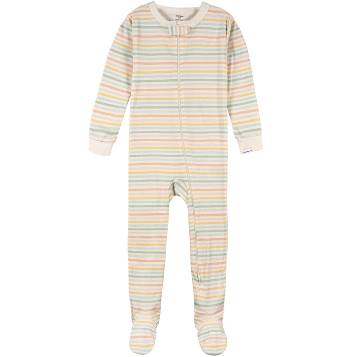 4-Pack Baby & Toddler Neutral Safari Snug Fit Footed Pajamas