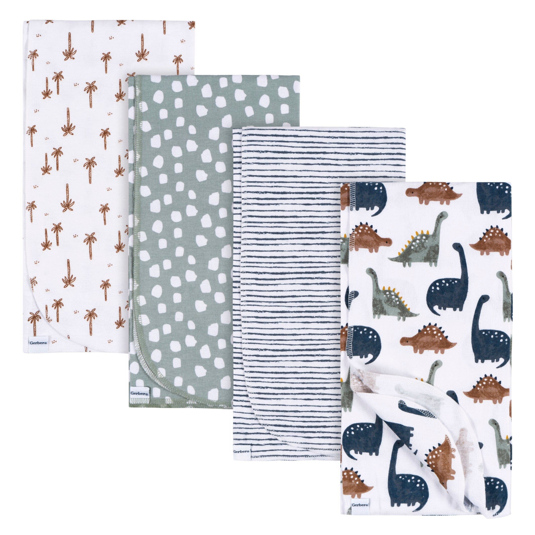 4-Pack Baby Boys Dino Time Flannel Blankets – Gerber Childrenswear