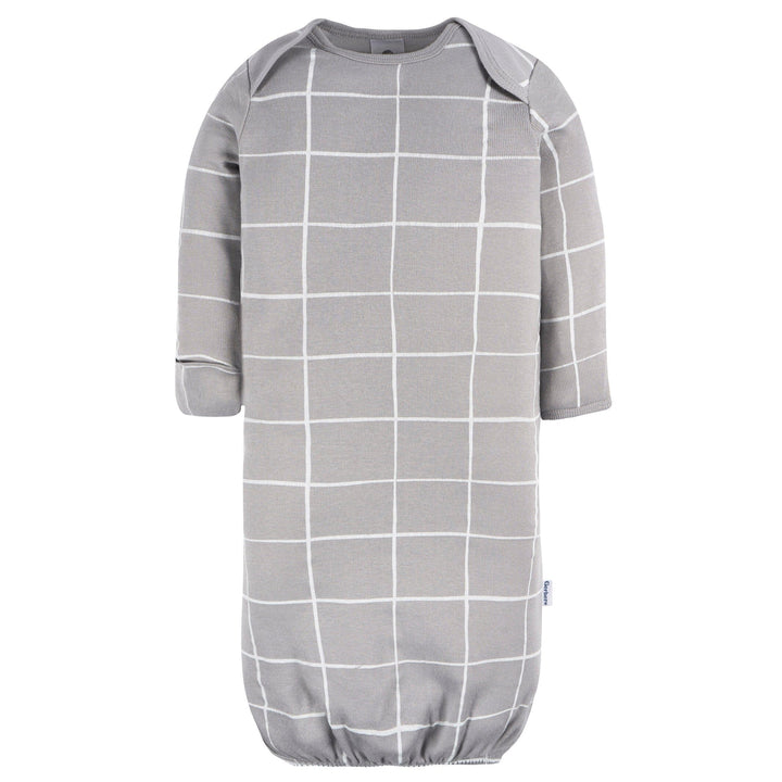 4-Pack Baby Boys Grey Coastal Gowns