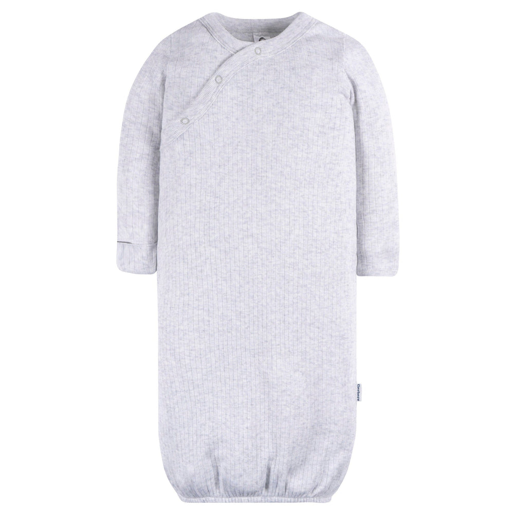 4-Pack Baby Boys Grey Coastal Gowns