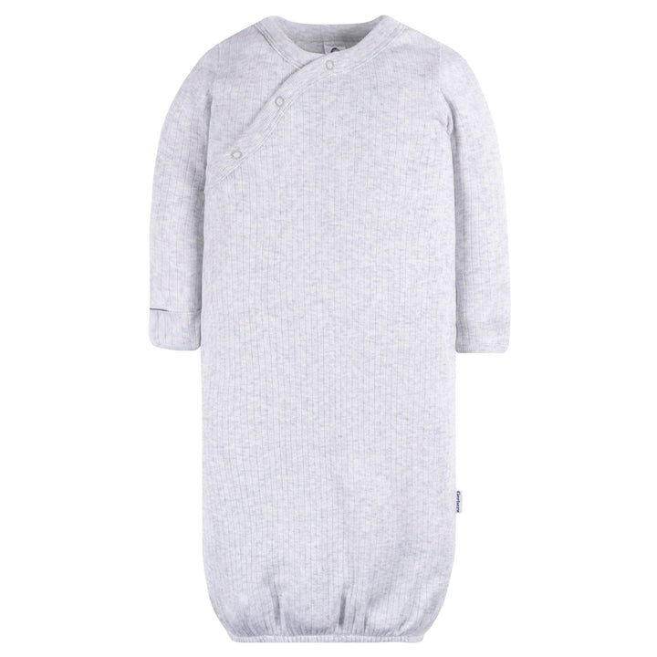 4-Pack Baby Boys Grey Coastal Gowns