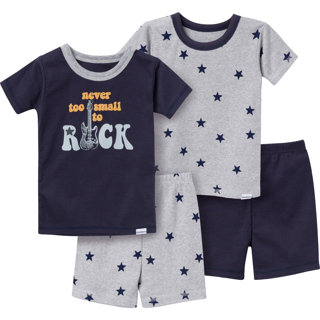 4-Piece Baby & Toddler Boys Music Top and Shorts Sets