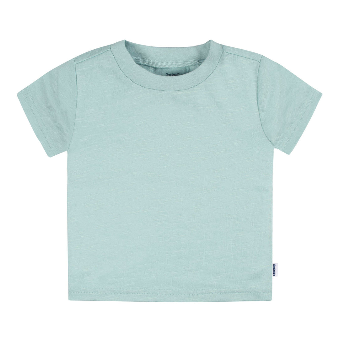 5-Pack Baby Boys Blue & Green Short Sleeve Tees