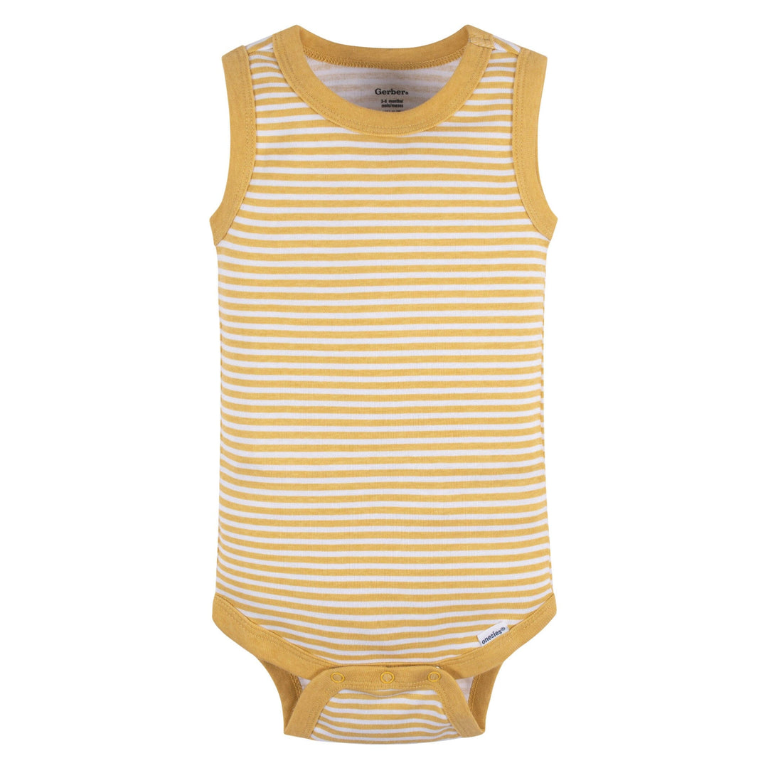 5-Pack Baby Boys Stripes Sleeveless Onesies® Bodysuits – Gerber