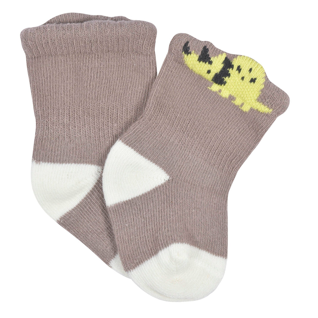 6- Baby Boys Dino Wiggle Proof® Socks