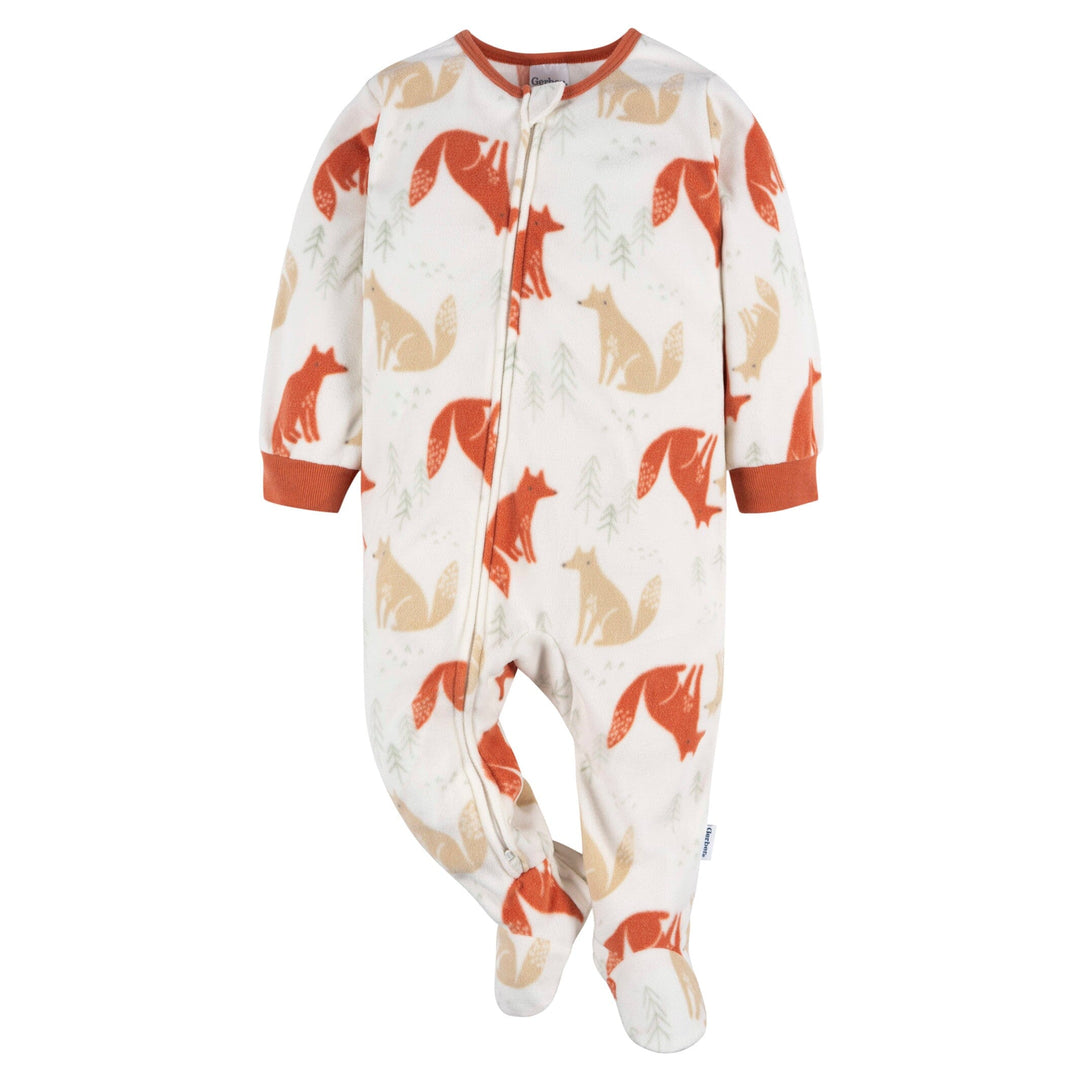 Baby & Toddler Boys Fox Footed Fleece Pajamas