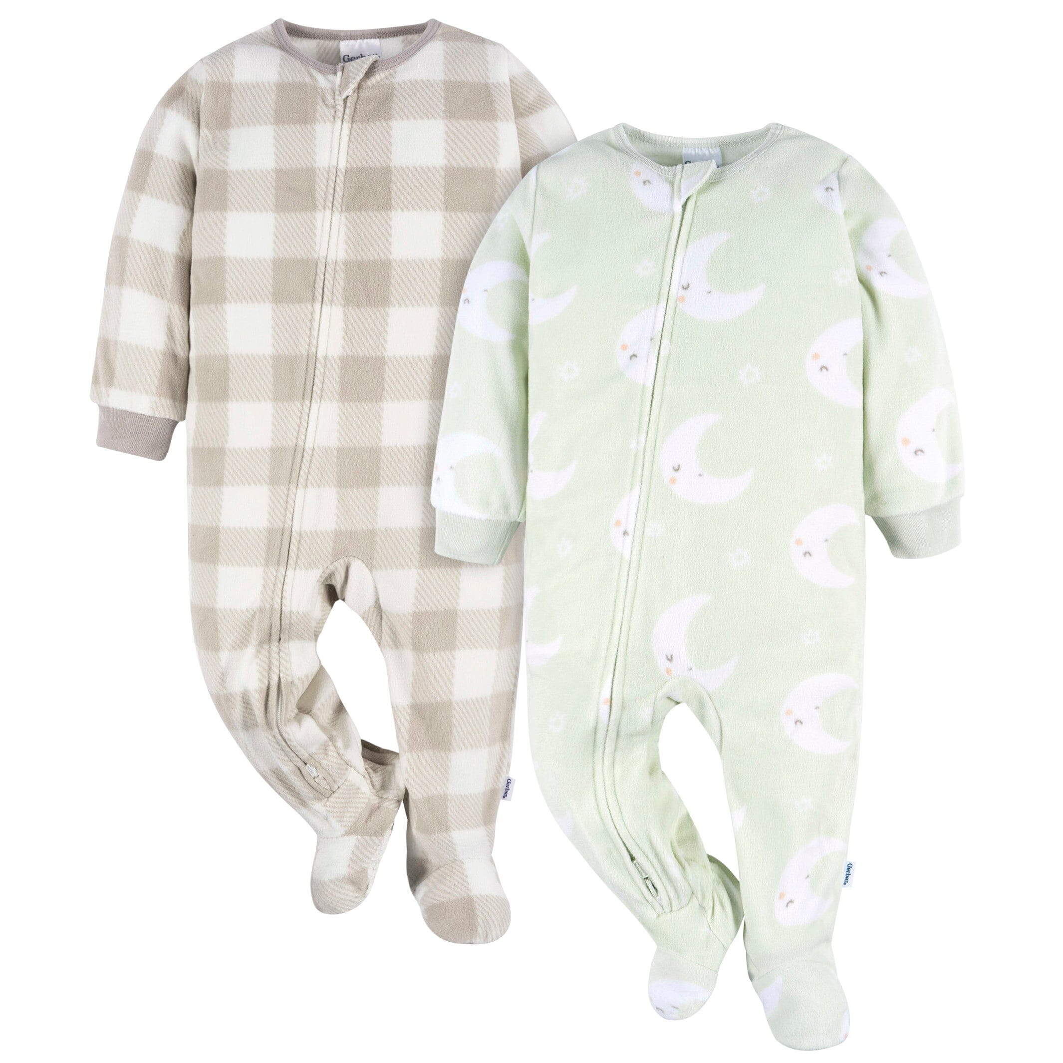 2-Pack Baby & Toddler Neutral Moons Fleece Pajamas – Gerber Childrenswear