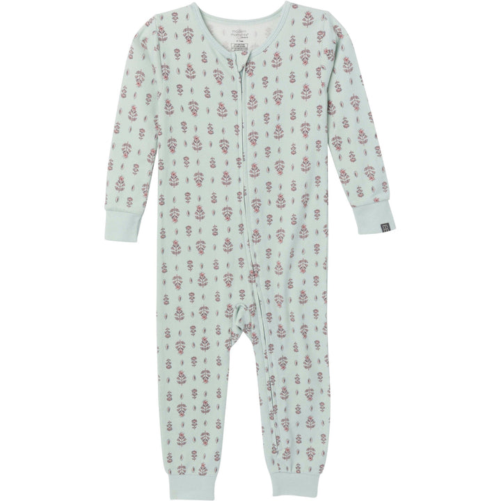 Baby & Toddler Girls Light Green Fleur Unionsuit