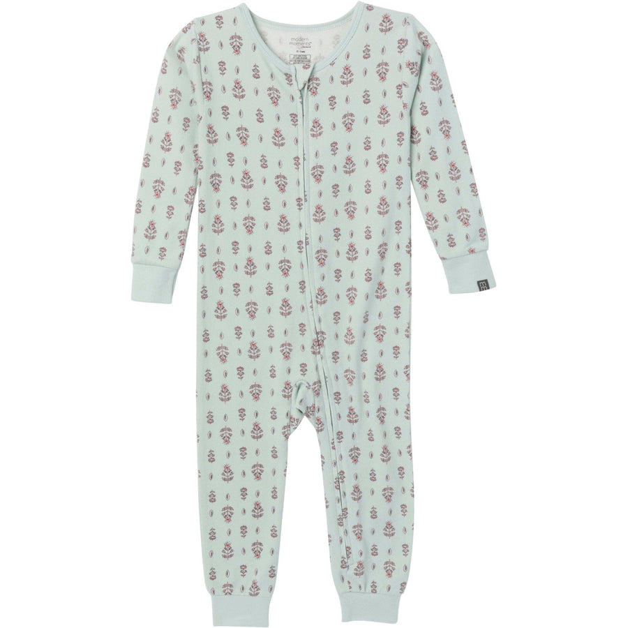 Baby & Toddler Girls Light Green Fleur Unionsuit