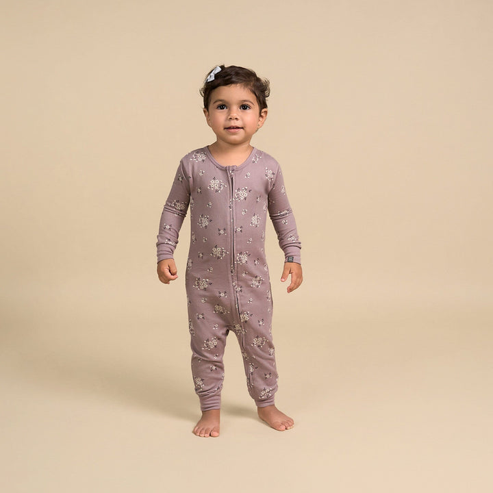 Baby & Toddler Girls Medium Lilac Posies Unionsuit