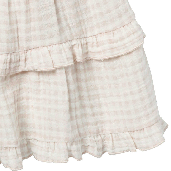 Baby and Toddler Girls Tan Gingham Dress