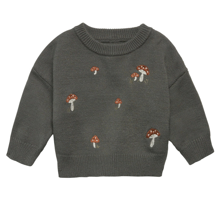 Baby Boys Dark Green Embroidered Sweater