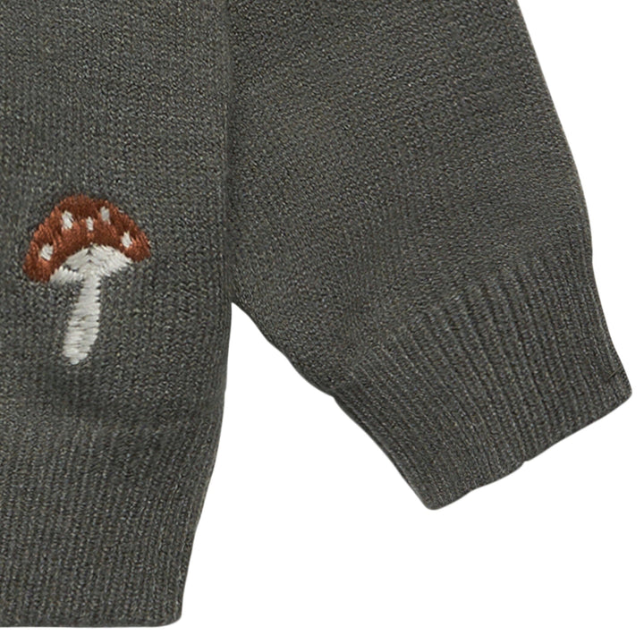 Baby Boys Dark Green Embroidered Sweater